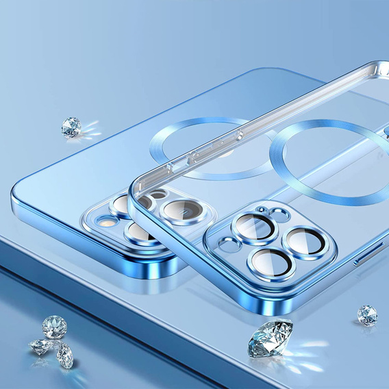 Чохол для iPhone 14 Pro, Electro MagSafe, м'яти + Скло на екран