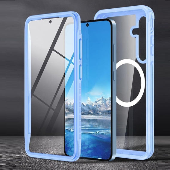 Чохол для Samsung Galaxy A55 5G, Shockproof, зі склом, для MagSafe, м'яти