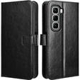 Откидной чехол для Infinix Hot 50 Pro+ 4G, Crazy Horse Wallet, чёрный