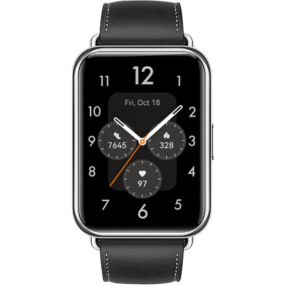 Шкіряний ремінець для годинника Huawei Watch Fit 2, Black