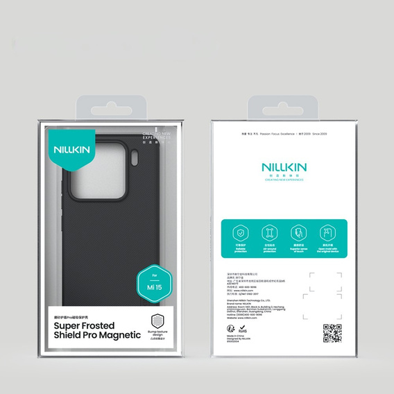 Чехол NILLKIN для Xiaomi 15, Frosted Shield, для MagSafe, чёрный