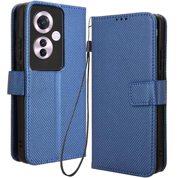 Откидной чехол для Oppo Reno 11F 5G, Wallet Smart Magnet, синий