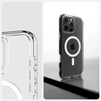 Чохол ERBORD з MagSafe для iPhone 16 Pro, з активною кнопкою, прозорий + Скло на екран