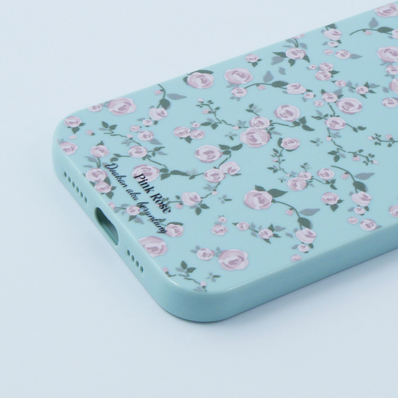 Тонкий корпус для iPhone 13 Pro, Retro Flower, синий