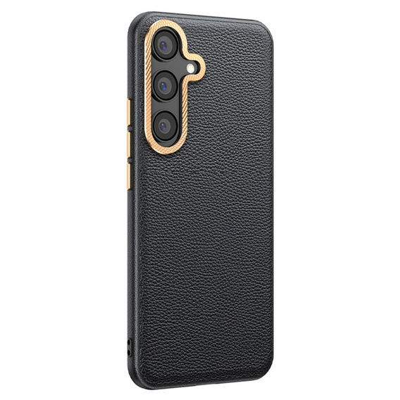 Кожаный чехол для Samsung Galaxy S25, leather hybrid, чёрный