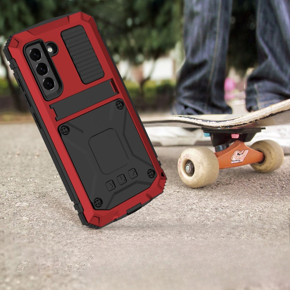 Чехол для Samsung Galaxy S21 FE, R-JUST, бронированный, красный