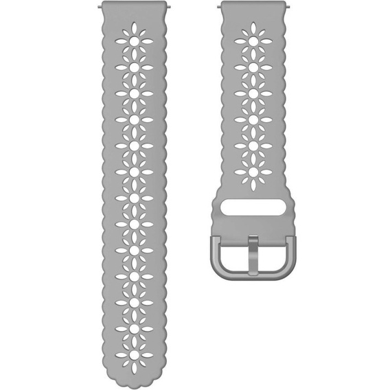 Силиконовый ремешок 22mm Soft Hollowed-out, Grey
