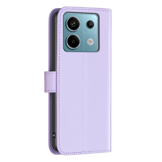 Откидной чехол для Xiaomi Redmi Note 13 Pro 4G / Xiaomi Redmi Note 14S / Xiaomi Poco M6 Pro 4G, BINFEN Wallet, фиолетовый