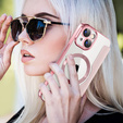 Чохол-книжка для iPhone 15, RFID Wallet MagSafe CamShield, рожевий