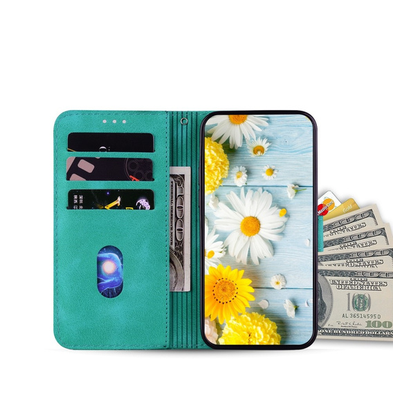 Откидной чехол для Oppo A60, Lily Flower, зелёный