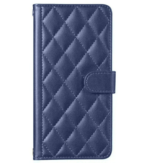 чехол-крышка для Motorola Moto G24 / G24 Power / G04, Rhombus Crossbody Leather, синий
