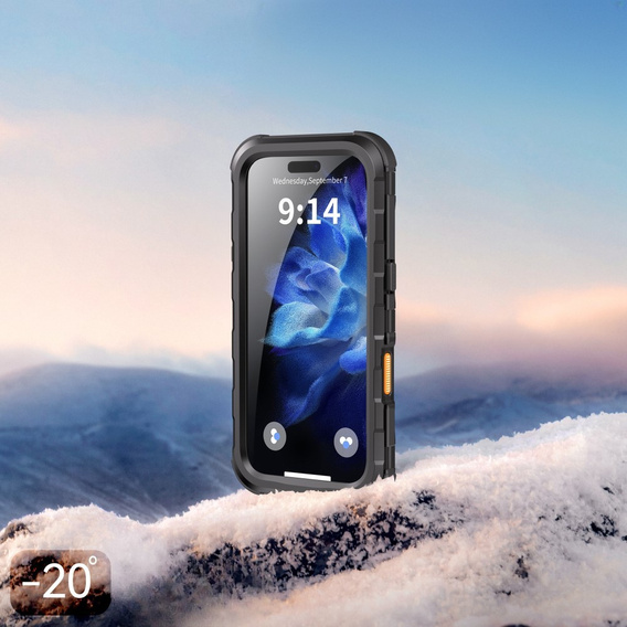 IP68 Водонепроницаемый чехол для iPhone 16 Pro, SHELLBOX MagSafe, чёрный