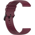 Силиконовый ремешок 20mm, Wine Red/Black Buckle