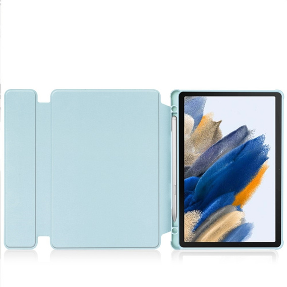 Чохол клавіатура для Samsung Galaxy Tab A9+, Rotary 360° Leather, світло-блакитний