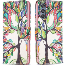 Откидной чехол для Samsung Galaxy M34, Wallet, tree of life, белый
