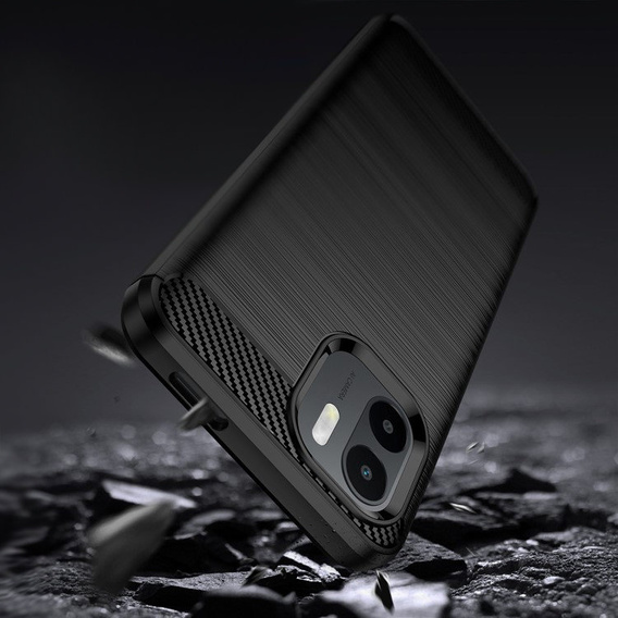 Чехол до Xiaomi Redmi A1 4G / A2 4G, Carbon, чёрный