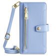 Откидной чехол для Samsung Galaxy M34, Wallet Zipper Pocket, синий