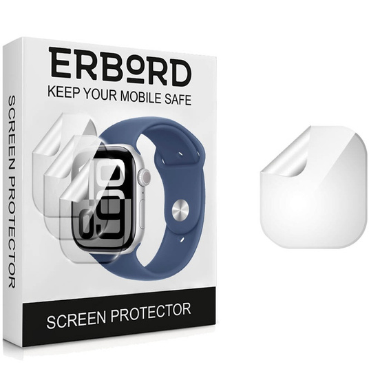 3x ERBORD Гідрогелева фольга для Apple Watch 10/11 46mm