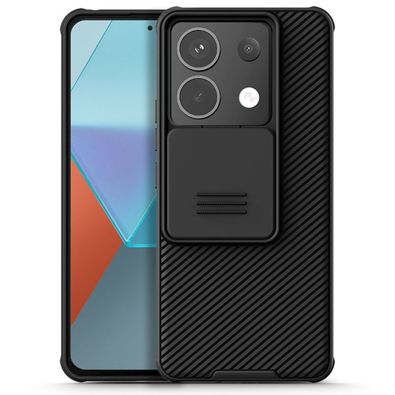 Чохол для Xiaomi Redmi Note 13 Pro 5G / Poco X6 5G, броньований Nillkin, CamShield Pro, чорний
