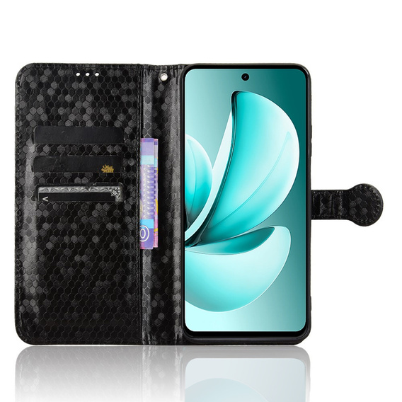 Флип-кейс для Realme C71, Wallet Rhombus, чёрный