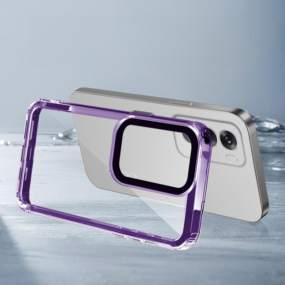 Чoхол до Oppo Reno 12 Pro, Fusion Hybrid, прозорий / фіолетовий
