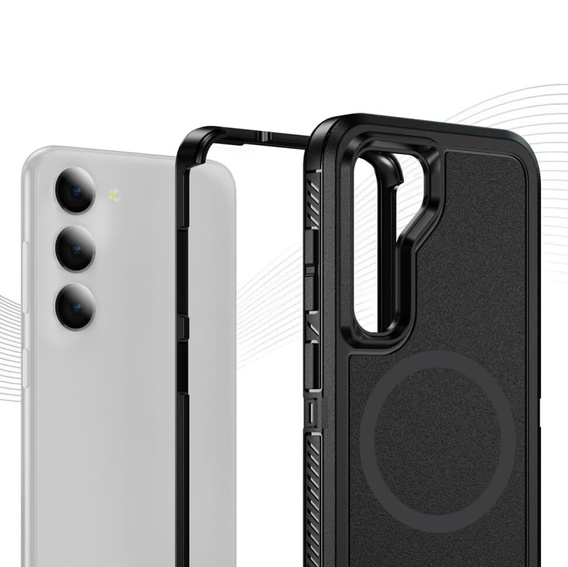 Чехол с рамкой для Samsung Galaxy S23 FE, для MagSafe, чёрный