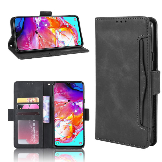 Футляр з клапаном для Samsung Galaxy A20s, Card Slot, чорний