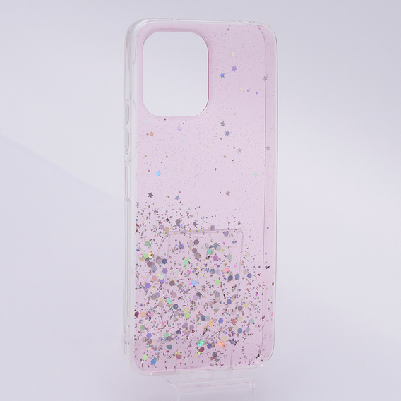 Чехол до Xiaomi Redmi 12, Glittery, розовый