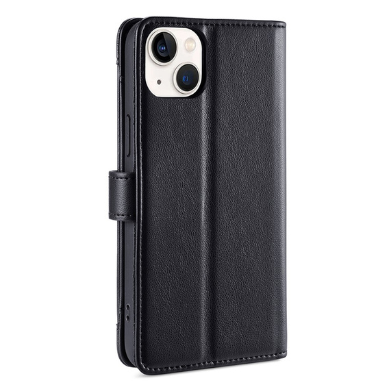 Откидной чехол для iPhone 14, Wallet Zipper Pocket, чёрный
