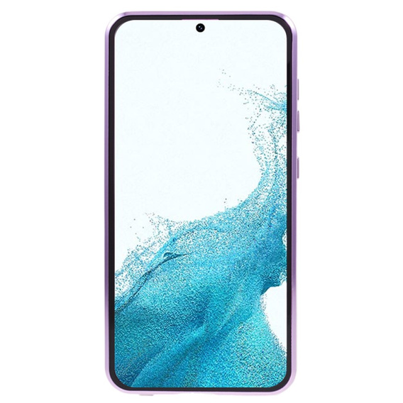 Магнітний чохол Dual Glass MagSafe для Samsung Galaxy S22 Plus, фіолетовий