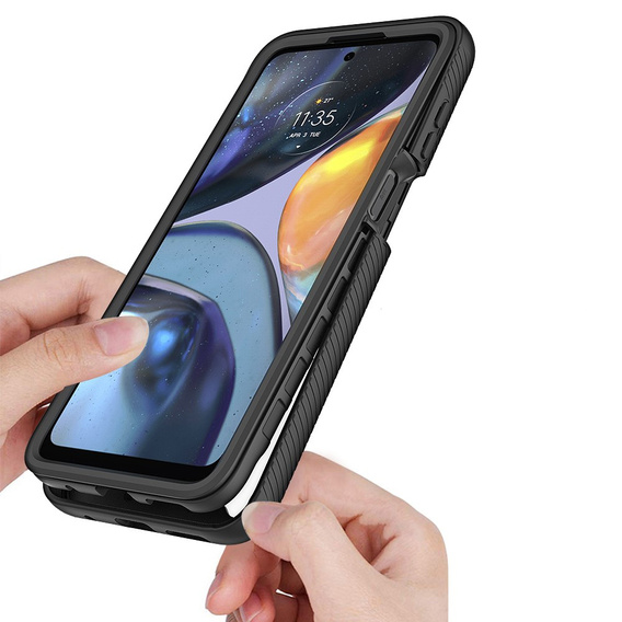 Чoхол Shockproof до Motorola Moto G22, із захисним екраном, м'яти