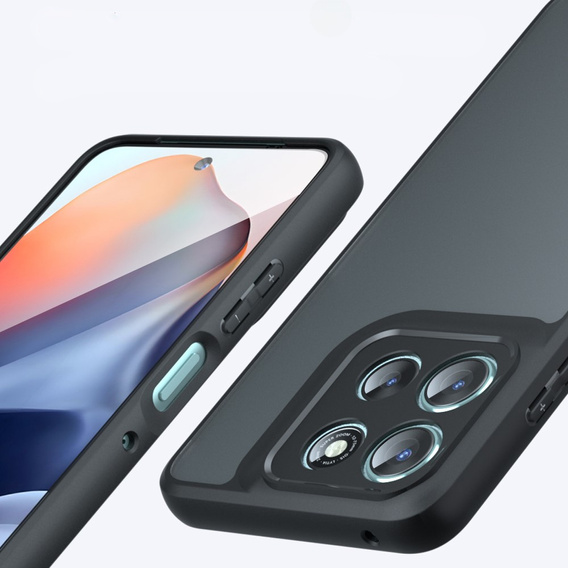 Чехол для Xiaomi Redmi 15 5G / 4G, с защитой камеры, прозрачный с черными боками