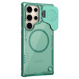 Чехол для Samsung Galaxy S24 Ultra, бронированный Nillkin, Icelade Prop, для Magsafe, зелёный