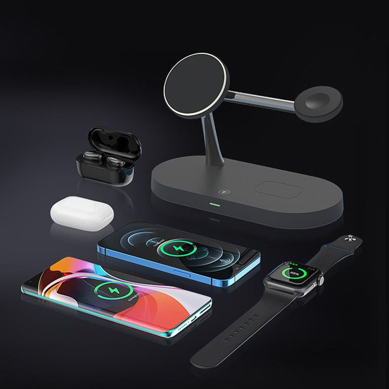 ERBORD 3в1 Бездротовий індуктивний зарядний пристрій з MagSafe для iPhone Apple Watch AirPods