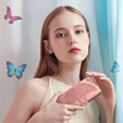 Откидной чехол для Honor 400 Lite, Butterfly, розовый rose gold