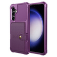 Чехол для Samsung Galaxy S23 FE, Card Holder Kickstand, фиолетовый