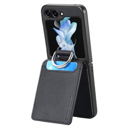 Чехол для Samsung Galaxy Z Flip7 FE / Z Flip6, Card Slot Ring Case, чёрный
