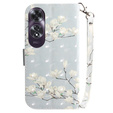 Чохол-книжка для Oppo A60, Wallet, Magnolia Flowers сірий