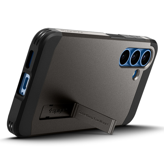 Чехол Spigen для Samsung Galaxy S25, Tough Armor Mag MagSafe, серый + закаленное стекло 9H