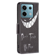 Откидной чехол для Xiaomi Redmi Note 13 Pro 5G, Wallet, Don't Touch My Phone чёрный