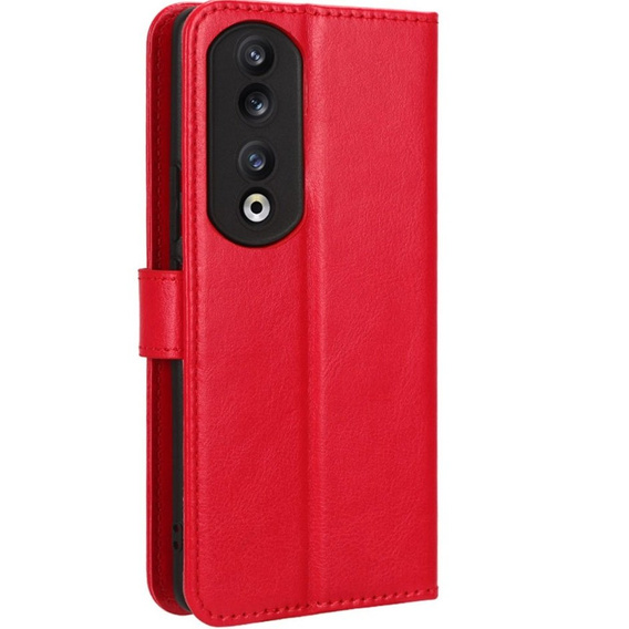 Футляр з клапаном для Honor 90, Crazy Horse Wallet, червоний