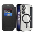 Чохол-книжка для Samsung Galaxy S25, RFID Wallet MagSafe CamShield, чорний