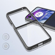 Чехол до Motorola Razr 50 Ultra, Fusion Hybrid, прозрачный / черный