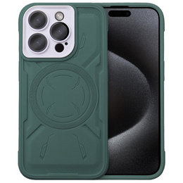 Чехол для iPhone 15 Pro, ERBORD Armor Mag, зелёный