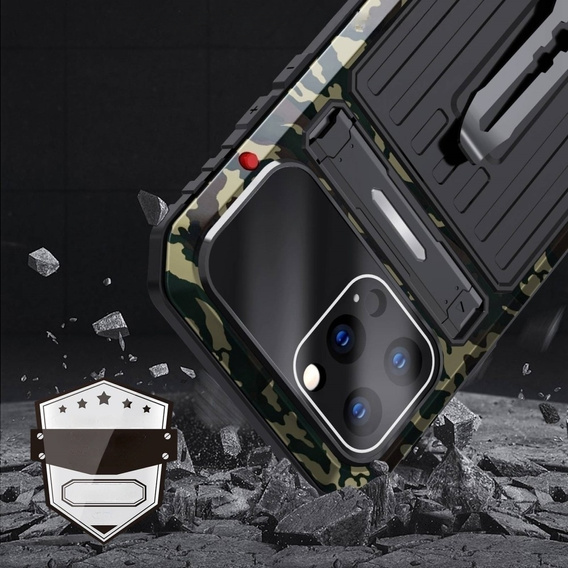 Броньований чохол для iPhone 14 Pro, Metal Hybrid, камуфляж