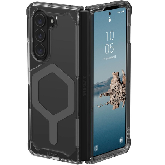 Чoхол Urban Armor Gear до Galaxy Z Fold 5 5G, Plyo MagSafe, прозорий / сірий