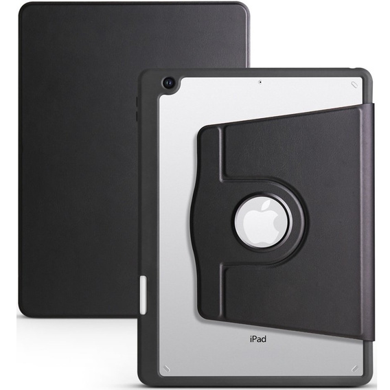 Чехол для iPad 10.2" 2021/2020/2019 (9/8/7 gen.), с местом для стилуса, поворачивающийся на 360°, чёрный