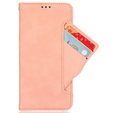Футляр з клапаном для OnePlus 12 5G, Card Slot, рожевий