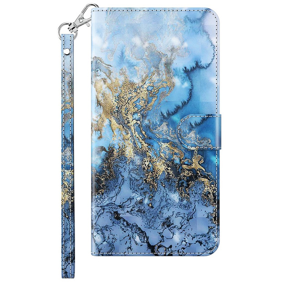 Откидной чехол для Samsung Galaxy A14 4G/5G, Wallet Marble, синий