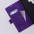 Чохол для Samsung Galaxy S24 Ultra, ERBORD Vintage, гаманець з клапаном, фіолетовий